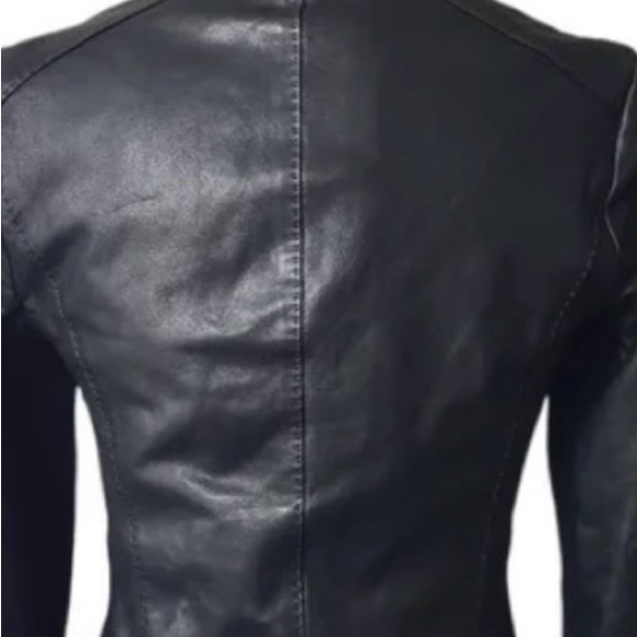Gorgeous Like NEW Vince Super Soft Lambskin Black Moto black leather jacket XS - Picture 9 of 9